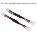 2* 4Pin Fan noise reduction deceleration line resistor cable for PC cooling f TO
