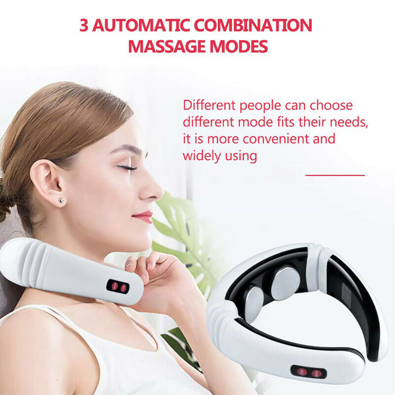 Electric Pulse Back and Neck Massager Far Infrared Heating Pain Relief CareBX