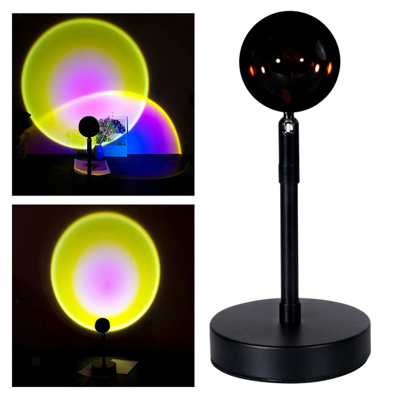 Sun Projector Atmosphere Light Lamp USB Home Coffe Shop Background Ornaments