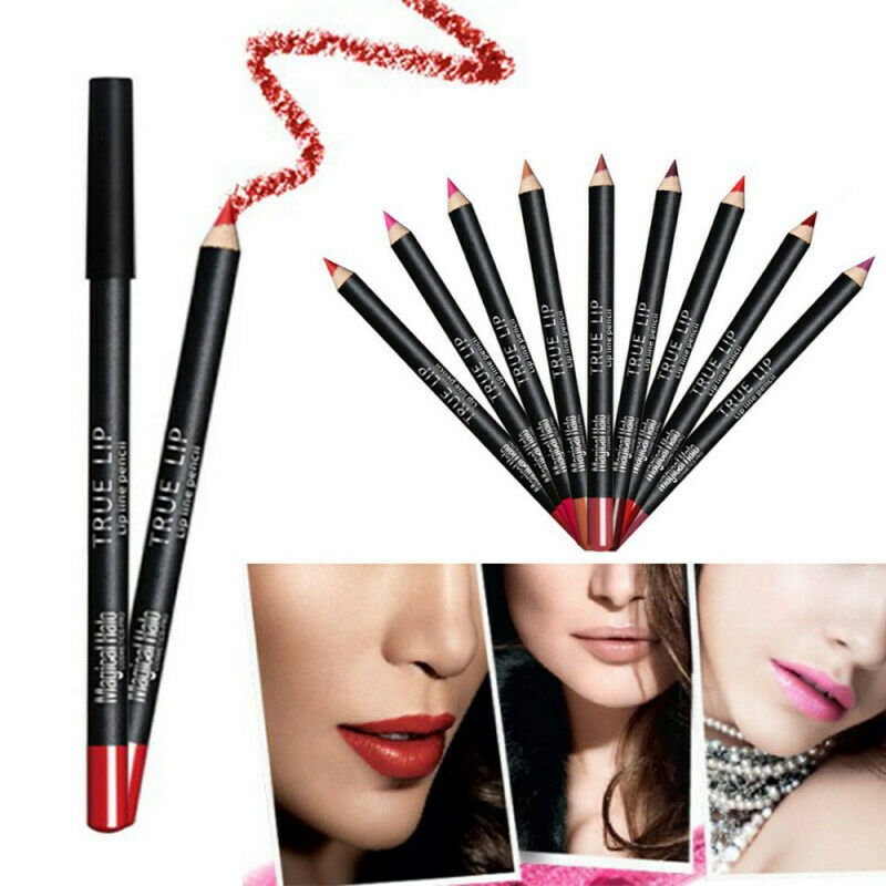 12pcs /12Colors Professional Lipliner Makeup Waterproof Lip Liner Penc OCQ