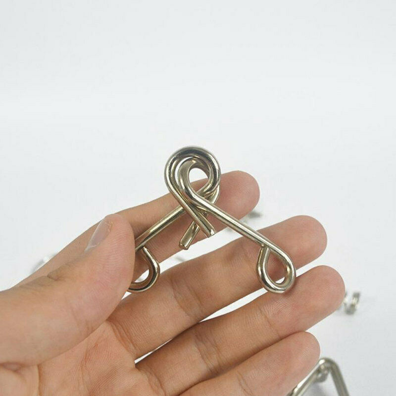 Intellectual Challenge Metal Puzzles 9-Ring Series Unwinding Unbuttoni FBC