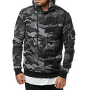 Men Fashion Warm Camouflage Print Hooded Sweatshirt Male Casual Hip Hop Sli