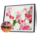 5D DIY Drill Diamond Painting Tulips Cross Stitch Embroidery Kit Home Decor
