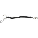 Lobster Clasp Hook Lockable Cord Stripe Elastic Black Coil Lanyard for Mobi C7O4