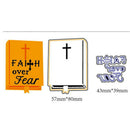 2pcs Faith Over Fear Metal Cutting Dies For DIY Scrapbooking Album Paper Cards L