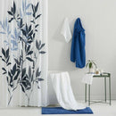 180 x 180Cm Modern Polyester Fabric Shower Curtain With Hooks Leaves Printe