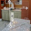 Sneeze Guard - Acrylic Plastic Divider Barrier for Nail Salon, CHECKOUT COUN Hn