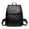 Women Plaid Leather Backpacks Casual Teen Girls School Travel Shoulder Bags