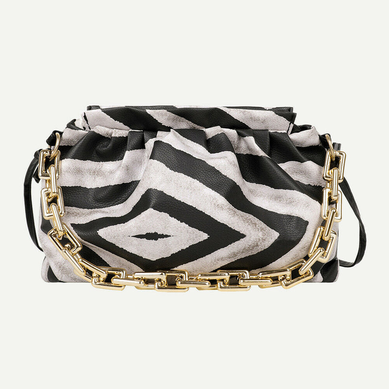 Leather Cloud Crossbody Bag Women Animal Pattern Chain Shoulder Handbag (3)