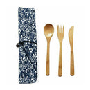 Bamboo Cutlery Set Eco-friendly Flatware Fork Spoon For Camping Best Travel F3X5