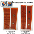 6 inch Magnetic Bench Vice Jaw Pad Multi-Groove Vise Holder Grips Heavy Dut G1K3