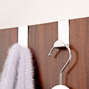 2 X Stainless Steel Metal Over Door Hooks for Clothes Coat Robe Hangers JR