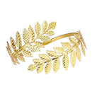 Swirl Leaf Shape Upper Arm Cuff Armlet Armband Bangle Bracelet  Golden