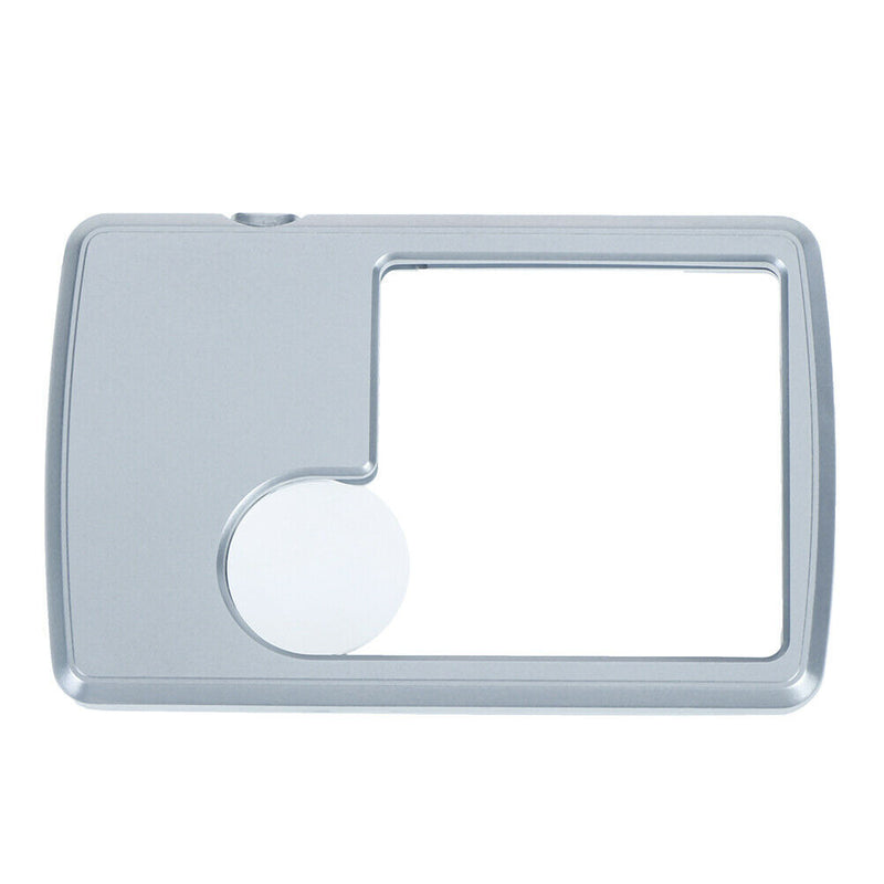 Credit Card Led Magnifier Loupe With Light Leather Case Magnifying Glass