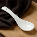 White Soup Spoons Simple Style Porcelain Ceramics Spoon Tableware 4 PCS