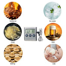 Stainless Steel Food Thermometer Meat Timer Kitchen Cooking Countdown Probe