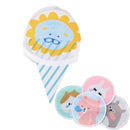 Random Summer Cartton Round Mini Folding Fan Cute Small fan Silk Souvenir GiftM&