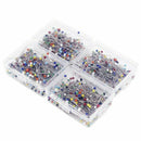 1000 Pieces Sewing Pins,1.5 Inch Multi-Color Glass Ball Head Pins,Straight  M6A7