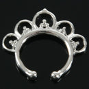 Non Piercing Flower Petal Fan SEPTUM Nose Clip-On Hanger RINGS Stud Color:S U4N8