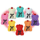 25Cm Bear Of Roses Flowers Teddy Bear With Crown Wedding Festival Diy Surpr