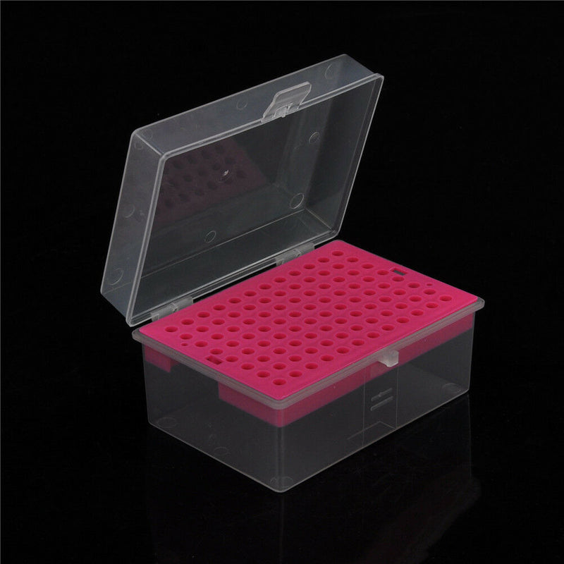 200ul 200 Microliter Pipette Pipettor Tips Rack Holder Box Case 96 Hol Ew