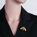 Cute Honeybee Animal Insect Brooches Pin Bee Shape Corsages Scarf Clips JeweX5A4