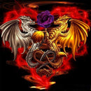 5D DIY Full Drill Diamond Painting Rose Heart Cross Stitch Embroidery Kit