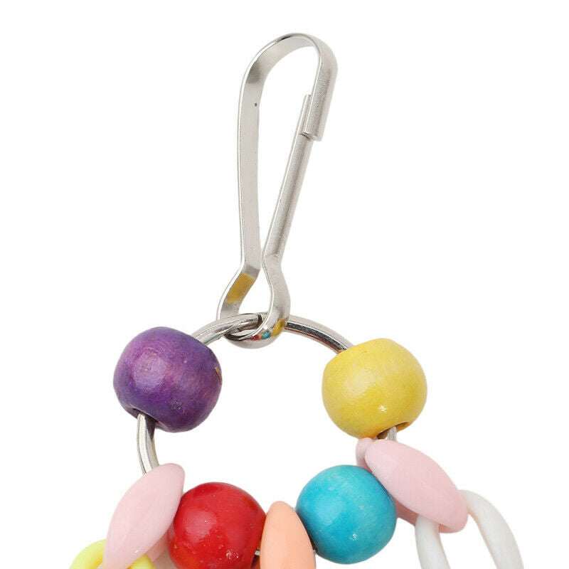 Parrot Bird Toys Metal Ring Bell Hanging Cage Toys For Parrot Squirrel ParakO5T5