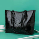 Simple PU Leather Women Shoulder Bag Large Capacity Elegant Travel Handbag
