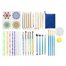 38Pcs Mandala Dotting Tools Set with Storage Bag Stencils for Painting Rocks