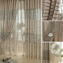 Chic Room Leaf Bedroom Window Curtain Voile Tulle Leaf Sheer Drape Valance
