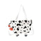 Fashion Women Cow Print Shoulder Bags Canvas Pendant Handbags Casual Totes