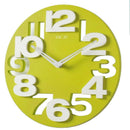 Contemporary Hollow Out Number Design Analog Clock with 12H Display Green