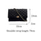 Fashion Women Shoulder Messenger Handbag Chain Leather Evening Bag (Black) A