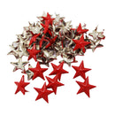 50Pcs Red Metal Star Studs Rivet Claw Nailheads Leathercraft Studs for Craft