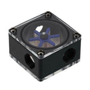 G1/4 Port 3 Impeller Water Flow Meter Indicator for PC Water Cooling(Black)