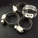 100pc Adjustable Stainless Steel Drive Hose Clamp Fuel Line Worm Clips 1/2"~3/4"