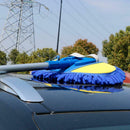 Microfiber Car Brush Wash Mop Mitt Extendable Handle Vehicle Washing