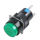 5X(AC 250V 5A SPDT 1NO 1NC 5 Pins Latching Green Push Button Switch w 220V C4H4)