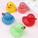 5Pcs/pack cute 7*6cm colorful rubber float squeaky sound duck baby bath toys ME