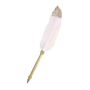 Retro White Feather Dip Pen Business Signature Pens w/Gift Box Stationery A