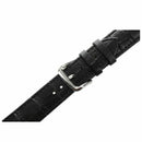 20mm Black Veritable Leather Bracelet with Buckle to Watch