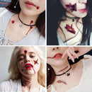 30Pcs Halloween Lifelike Bloody Wound Scary Waterproof Temporary Tattoo Stic Gw