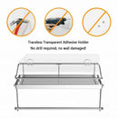 Adhesive Paper Towel Holder Shelf,Wall Mounted Paper Towel Holder Basket fo