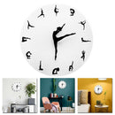 Timelike Wall Clock Ballerina Ballet Dancing Girl Pattern Acrylic Clocks 30