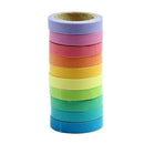 10x Decorative Colorful Rainbow Sticky Paper Masking Adhesive Tape Scrapboo