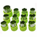 12pcs Mini Cookie Cutters Pie Crust Vegetable fruit Cutter baking Set tools Y3K7