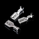 100pcs 6.3mm Crimp Terminal Female Spade Connector 22-16AWG Insulating Sleeve ME