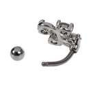 Reverse Belly Bar with Clear Crystals Top Down Body Crystal Dangle U7G5