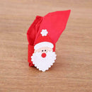 4* Non-woven Fabrics Napkin Rings Serviette Buckle Dinner Christmas Home Ho Y4K3